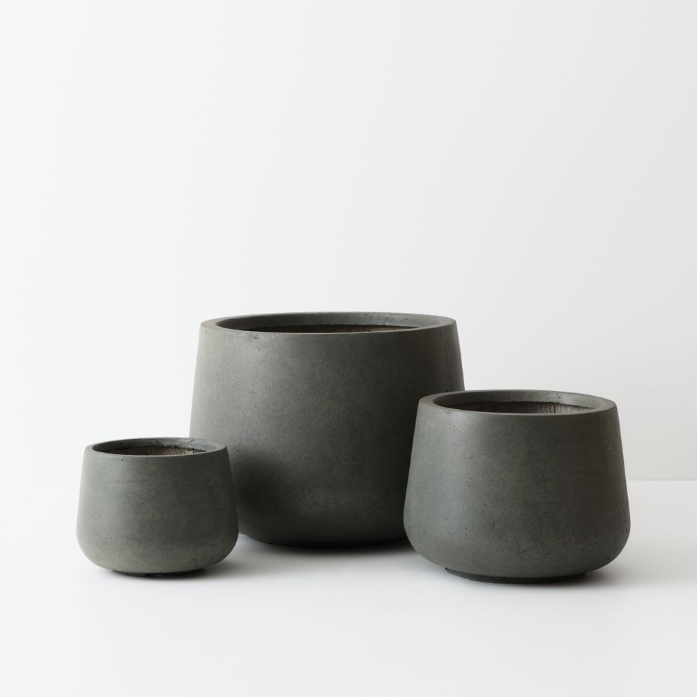 Forge Pot Set of 3 Olivine, decorative planter