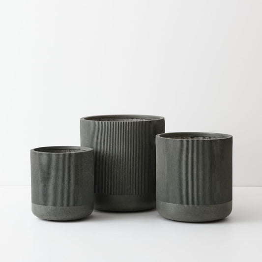 Palisade Pot Set of 3 Olivine