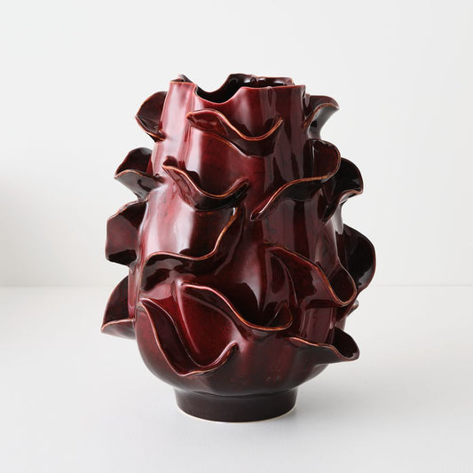 Ondine Vase Bordeaux